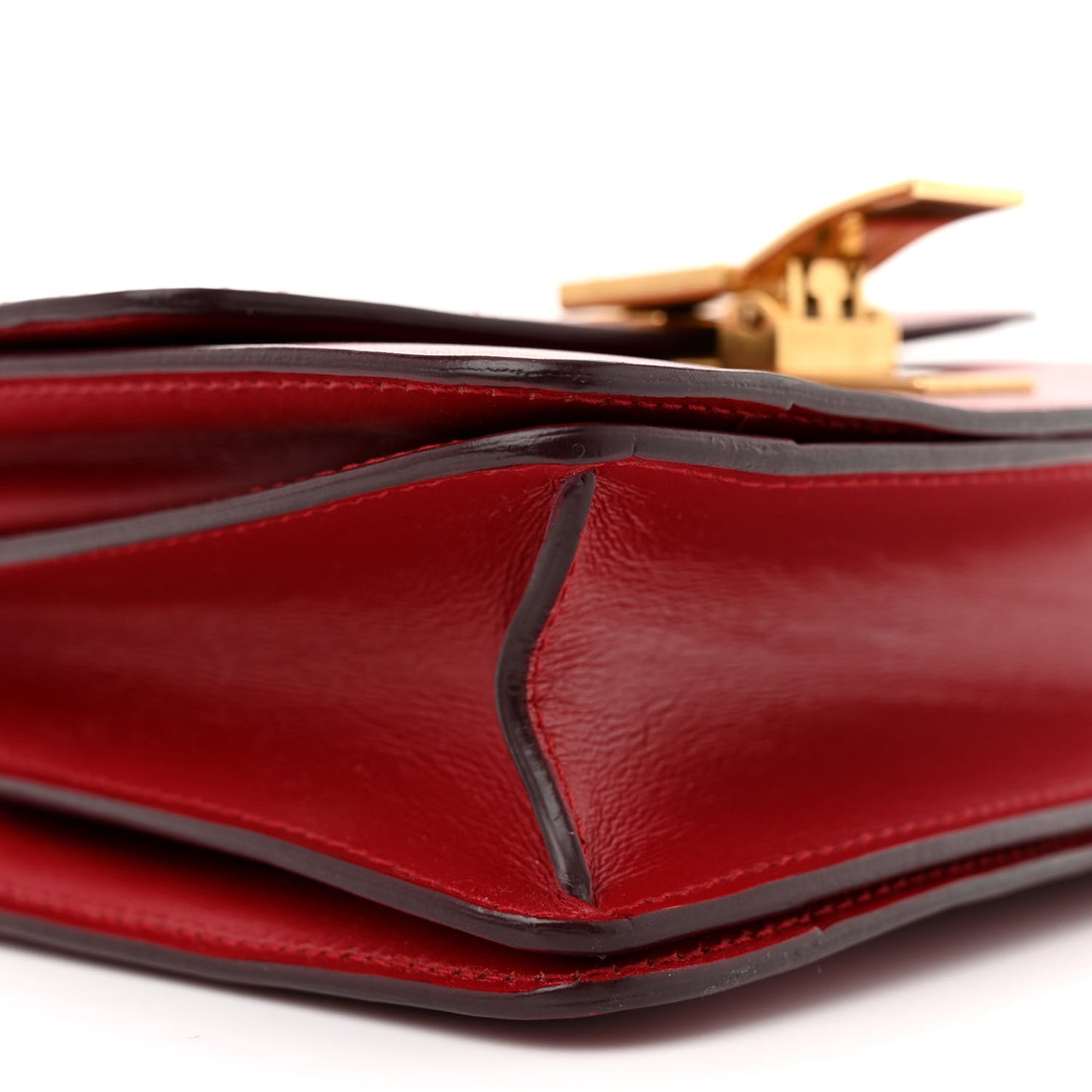 Smooth Calfskin Small Classic Box Flap Bag Red