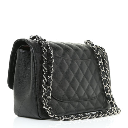 Chanel Caviar Quilted Jumbo Double Flap Black 3 of 13