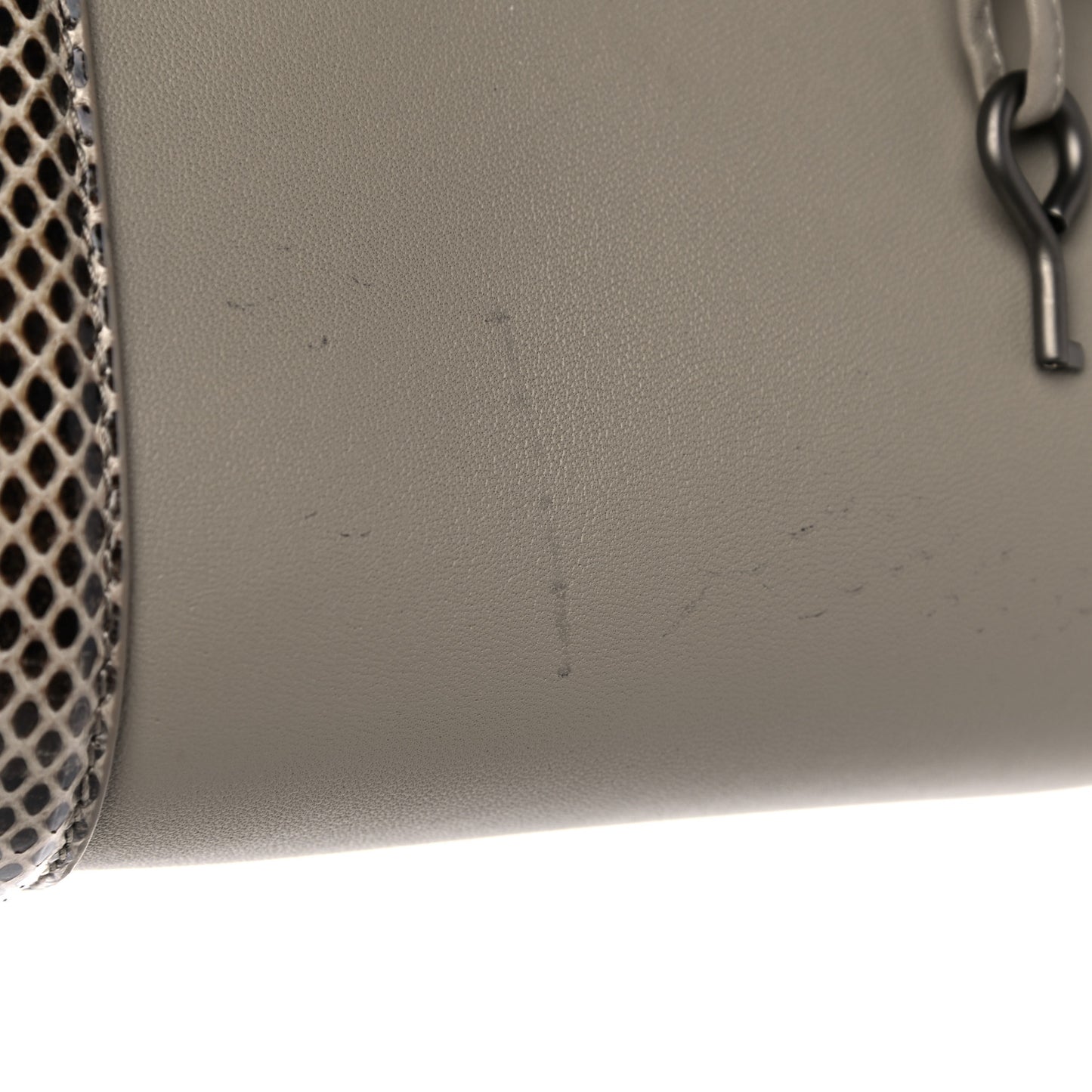 Nappa Intrecciato Snakeskin Small Flow Wave Tote Mink