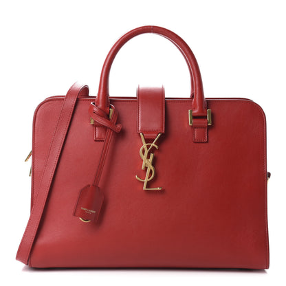 Saint Laurent Calfskin Small Monogram Cabas Red 1 of 10