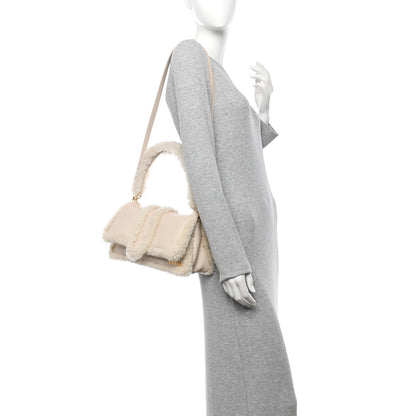 Jacquemus Calfskin Shearling Le Bambimou Ivory 2 of 9