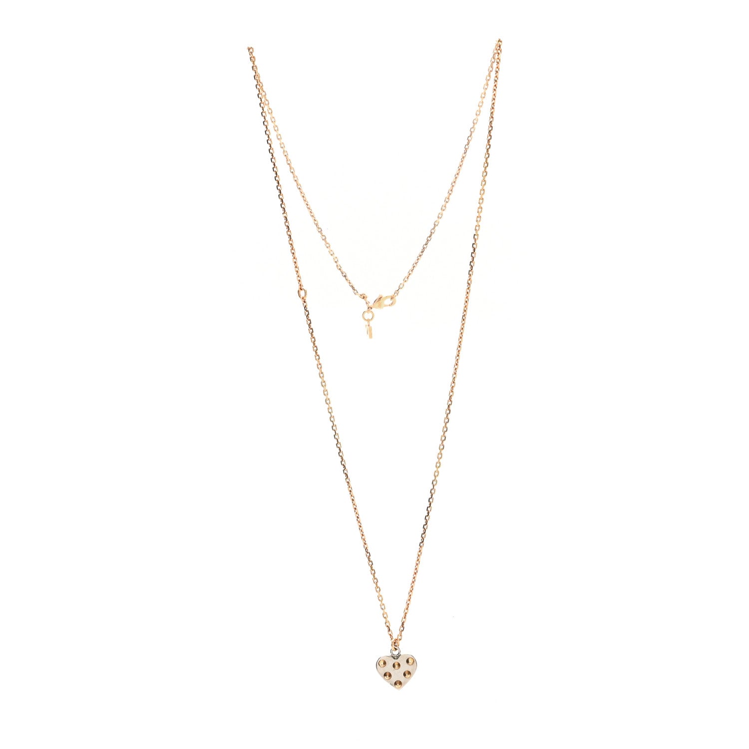 Louis Vuitton Spiky Valentine Necklace Gold Silver 3 of 6