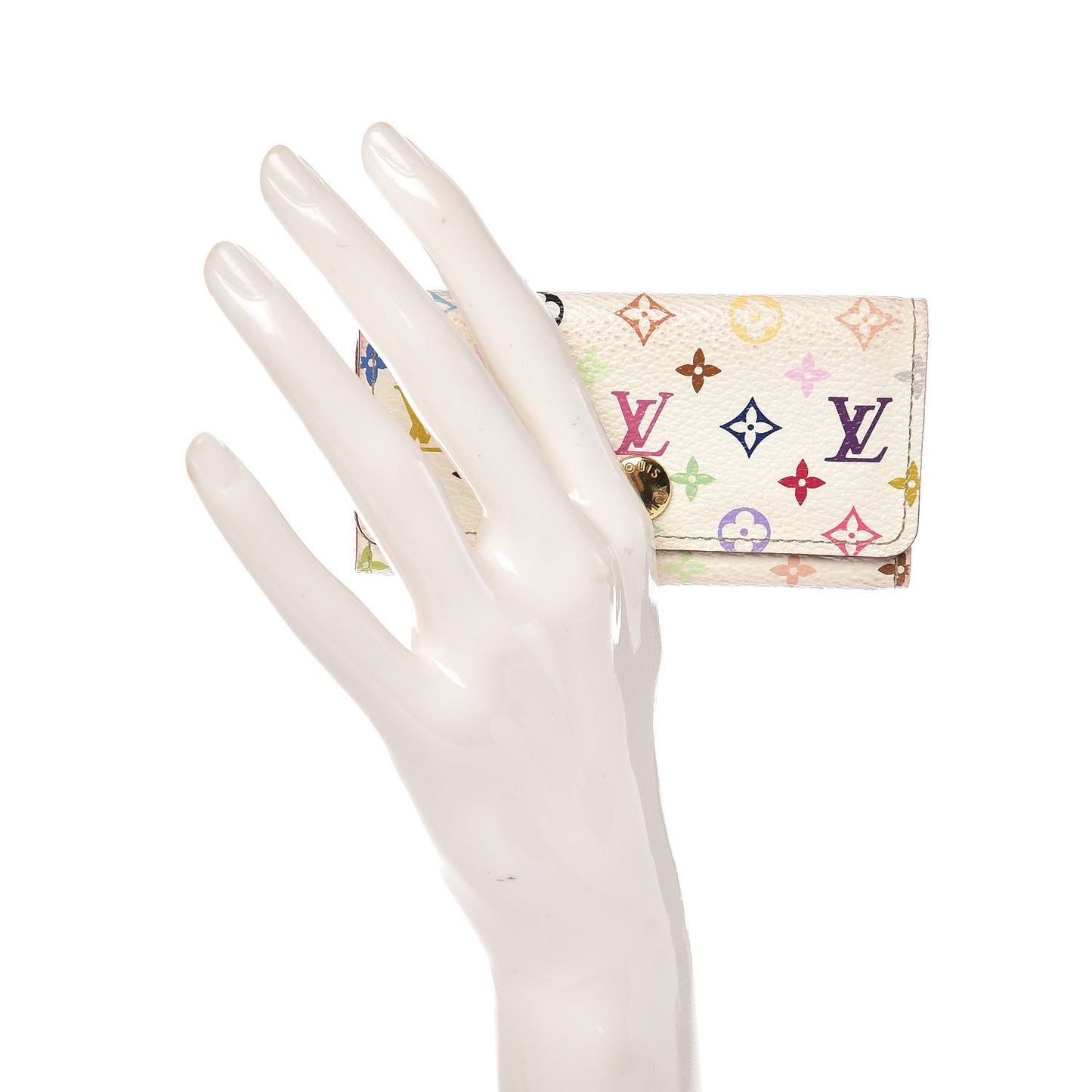 Monogram Multicolor Multicles 4 Key Holder White Litchi