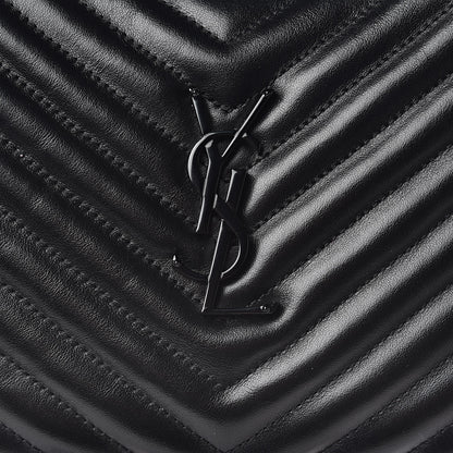 Saint Laurent Calfskin Matelasse Monogram Lou Camera Bag Black 8 of 11