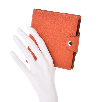 Hermes Taurillon Clemence Ulysse Mini Notebook Orange 2 of 9