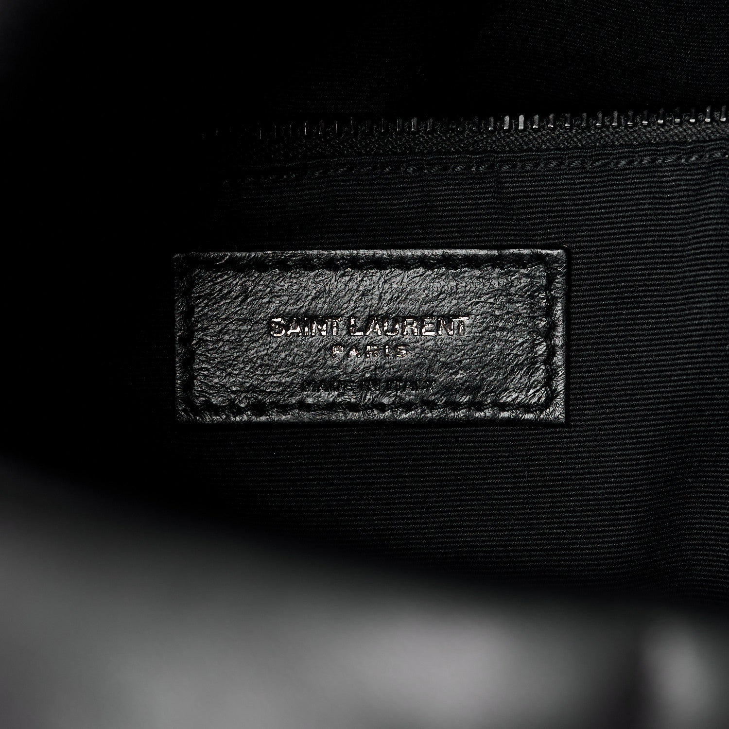 Saint Laurent Lambskin Quilted Monogram Monochrome Medium Loulou Puffer Chain Satchel Black 6 of 11