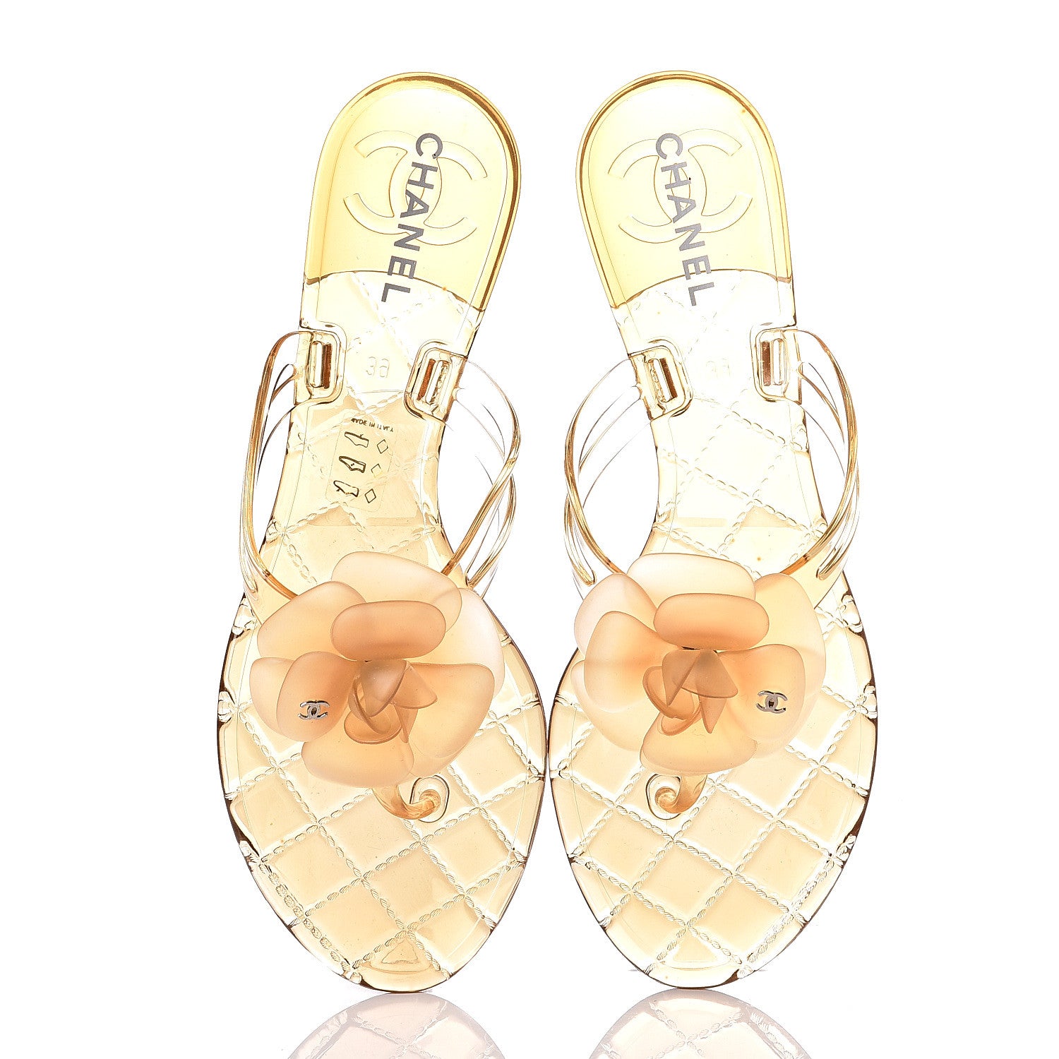 Chanel Jelly Camellia Thong Sandals 39 Rose Clair 5 of 10