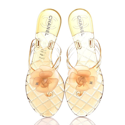 Chanel Jelly Camellia Thong Sandals 39 Rose Clair 5 of 10