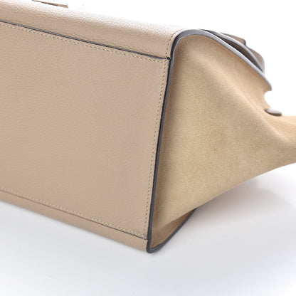 Celine Drummed Calfskin Suede Small Trapeze Dune 9 of 9