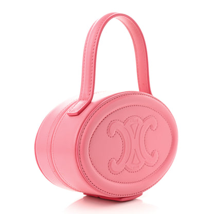 Celine Smooth Calfskin Cuir Triomphe Oval Minaudiere Lipstick 3 of 12