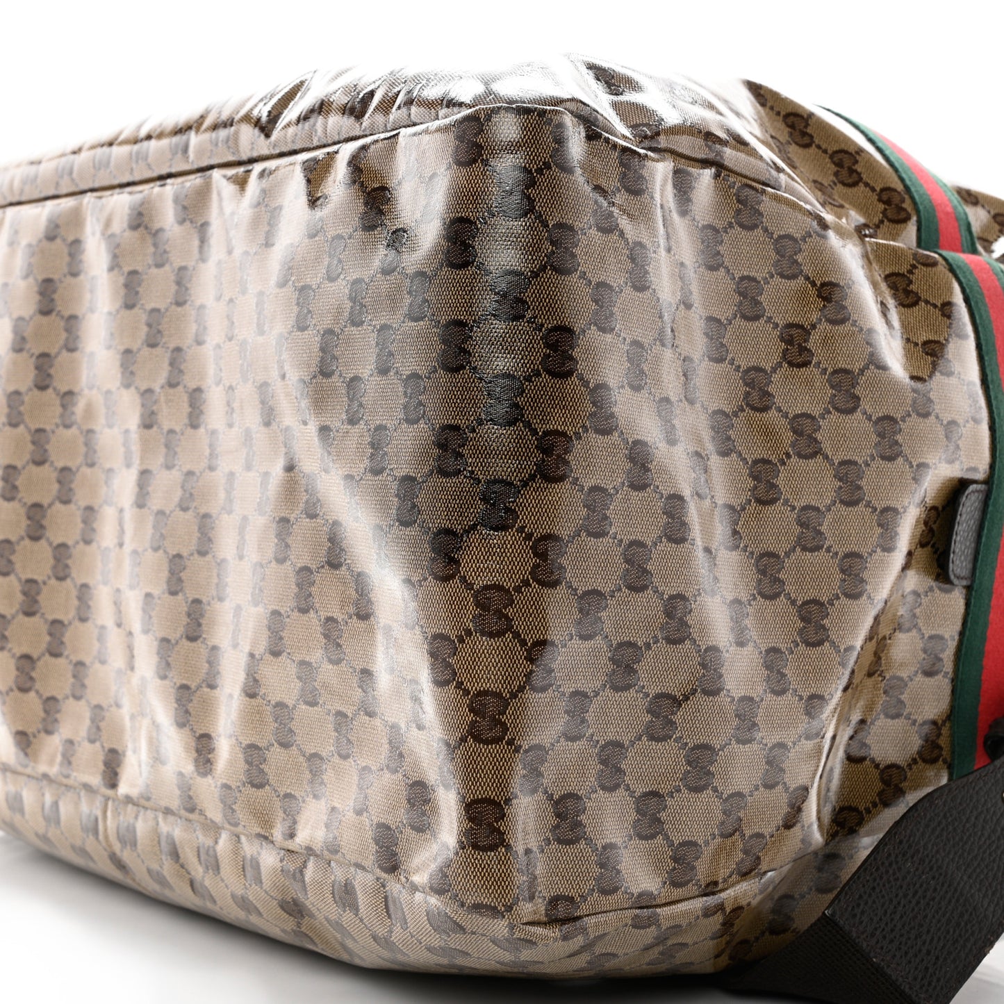 Crystal Monogram Web Large Carry On Duffle Bag Brown