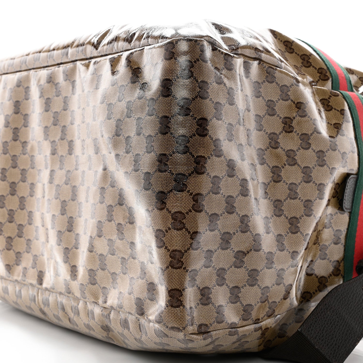 Gucci Crystal Monogram Web Large Carry On Duffle Bag Brown 10 of 12