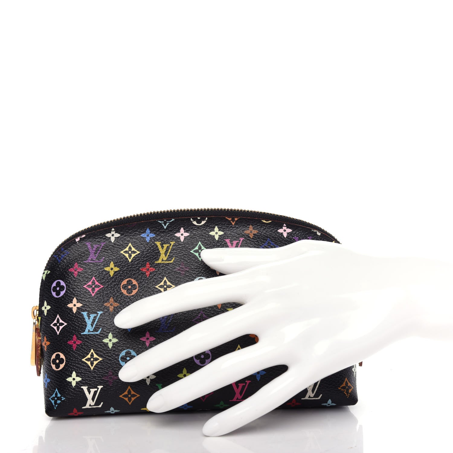 Louis Vuitton Monogram Multicolor Cosmetic Pouch Black Grenade 2 of 7