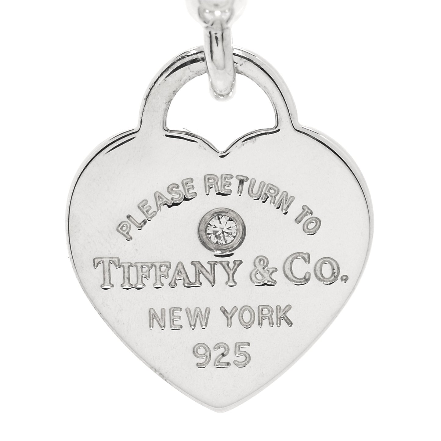 Sterling Silver Diamond Mini Return To Tiffany Heart Hoop Earrings