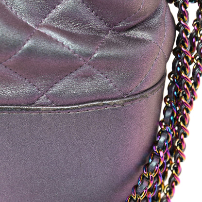 Chanel Iridescent Lambskin Calfskin Quilted Medium Gabrielle Hobo Light Purple 29 of 31