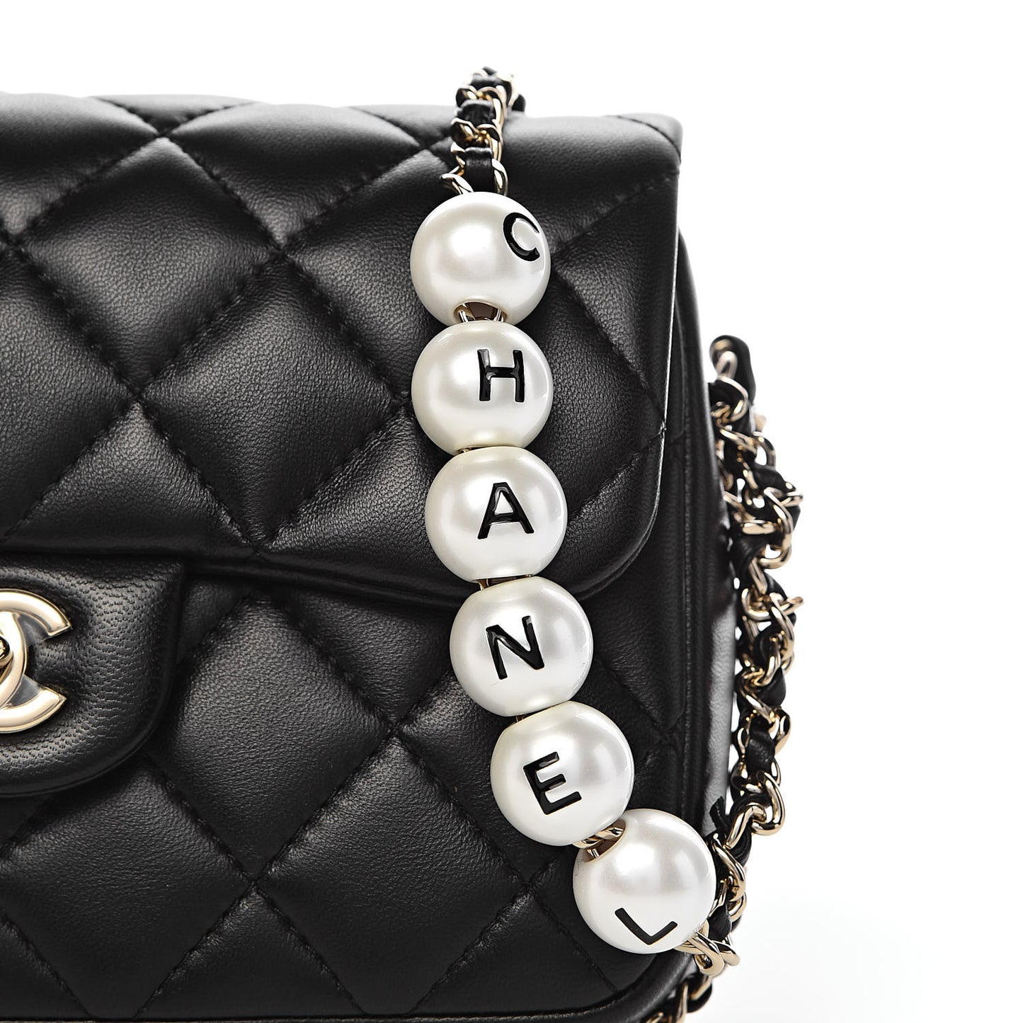Lambskin Quilted Small My Precious Flap Black