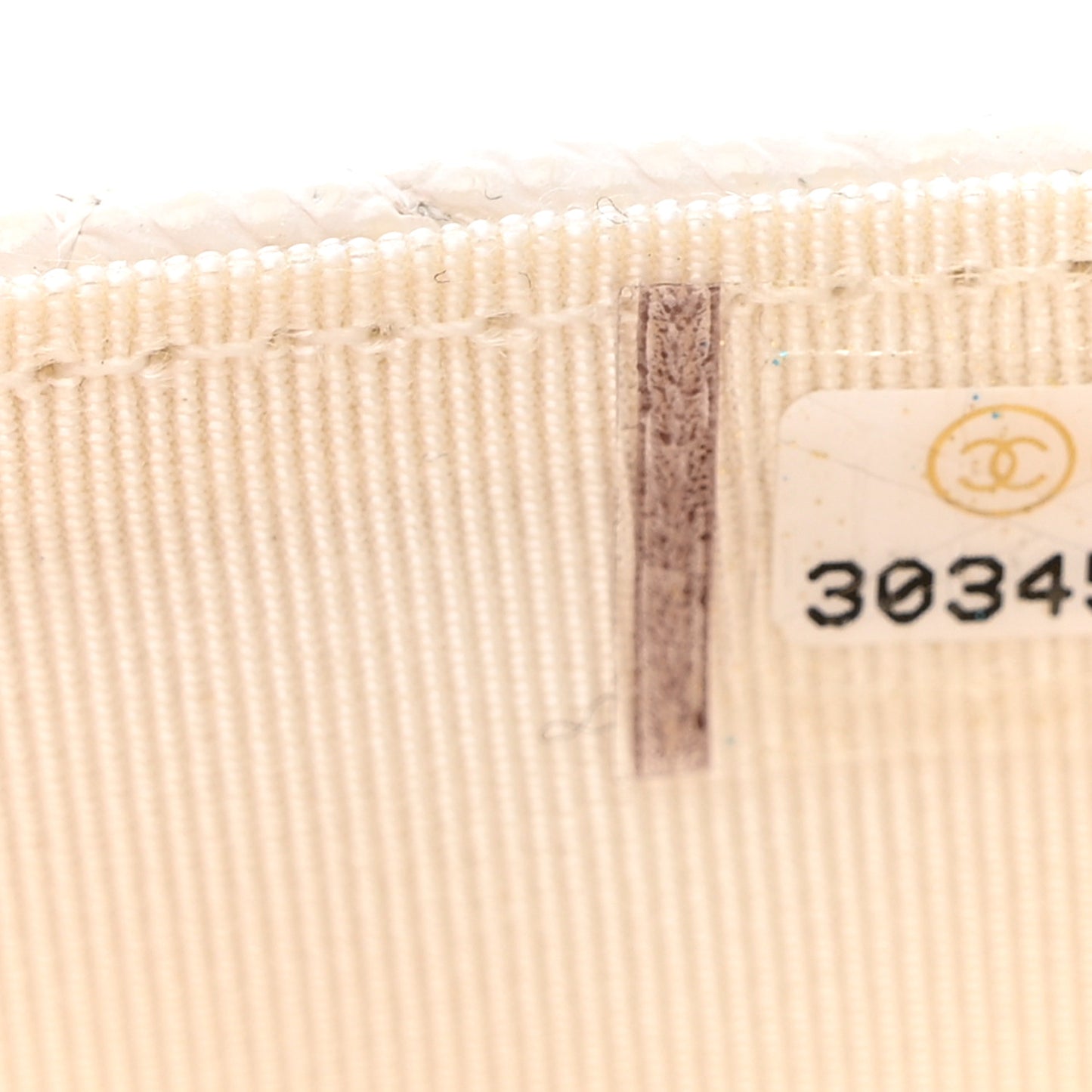 Caviar Quilted Flap Card Holder Wallet White