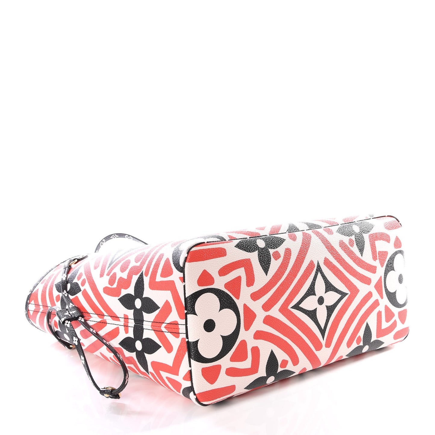 Monogram Giant Crafty Neverfull MM Creme Rouge Black