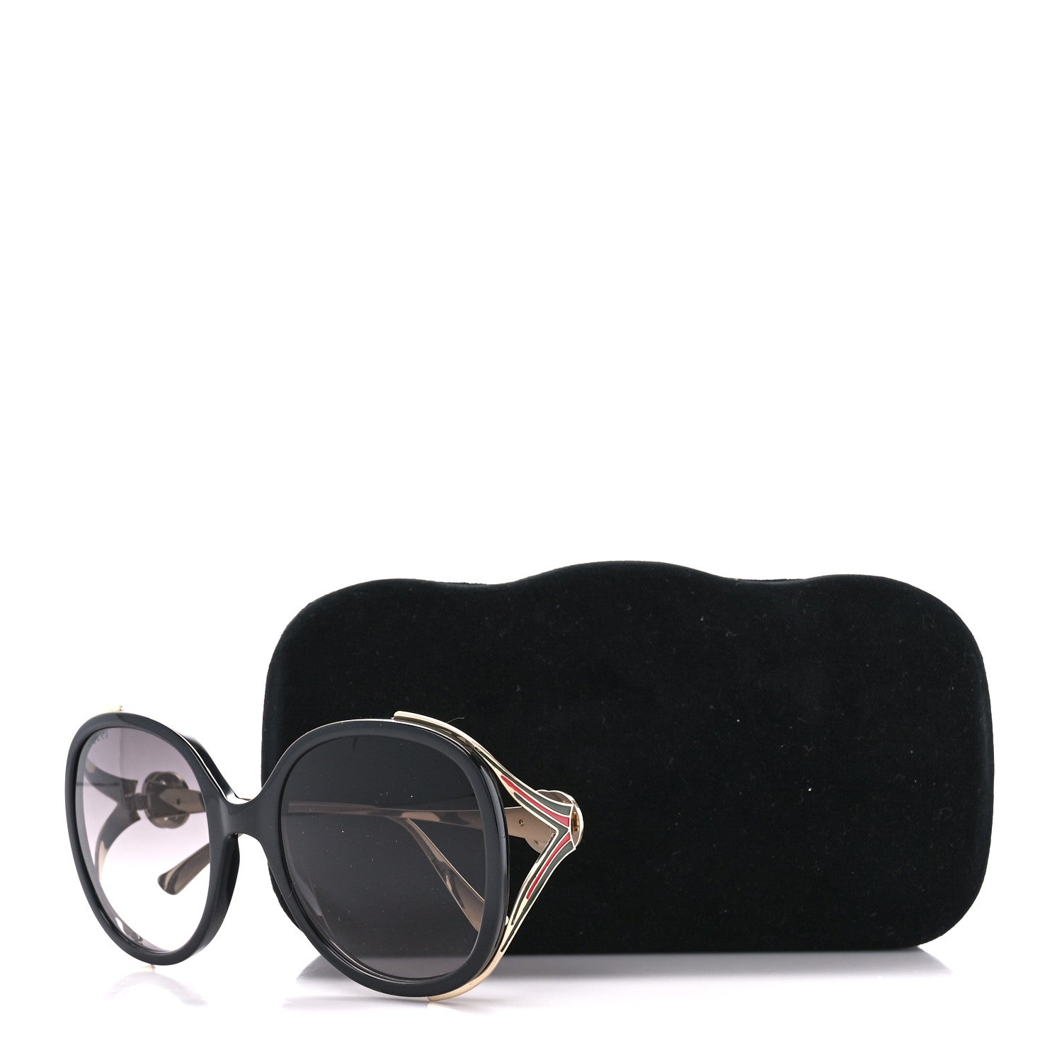Gucci Round Frame Injected GG0226S Sunglasses Black 8 of 8