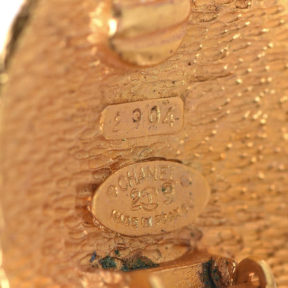 Chanel Oval CC Clip On Earrings Gold 4 of 5