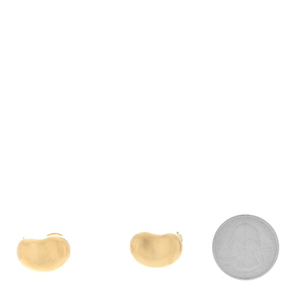Tiffany 18K Yellow Gold 20mm Elsa Peretti Bean Design Clip-On Earrings 2 of 5