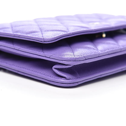 Chanel Caviar Quilted Wallet On Chain WOC Purple 8 of 12