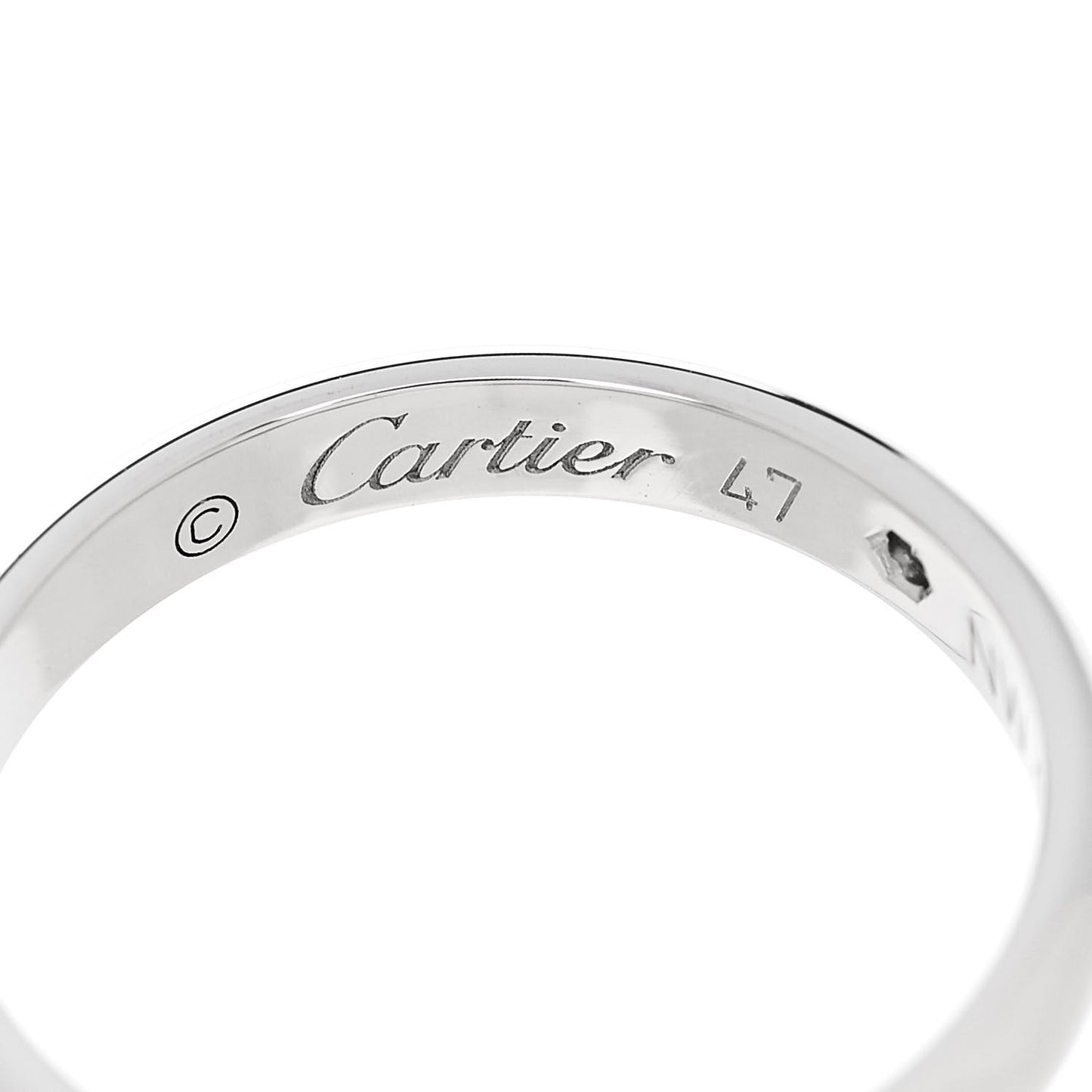 Platinum Diamond 2.6mm 1895 Wedding Band Ring 47 4