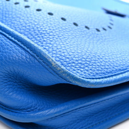 Hermes Taurillon Clemence Evelyne III PM Bleu Hydra 11 of 14