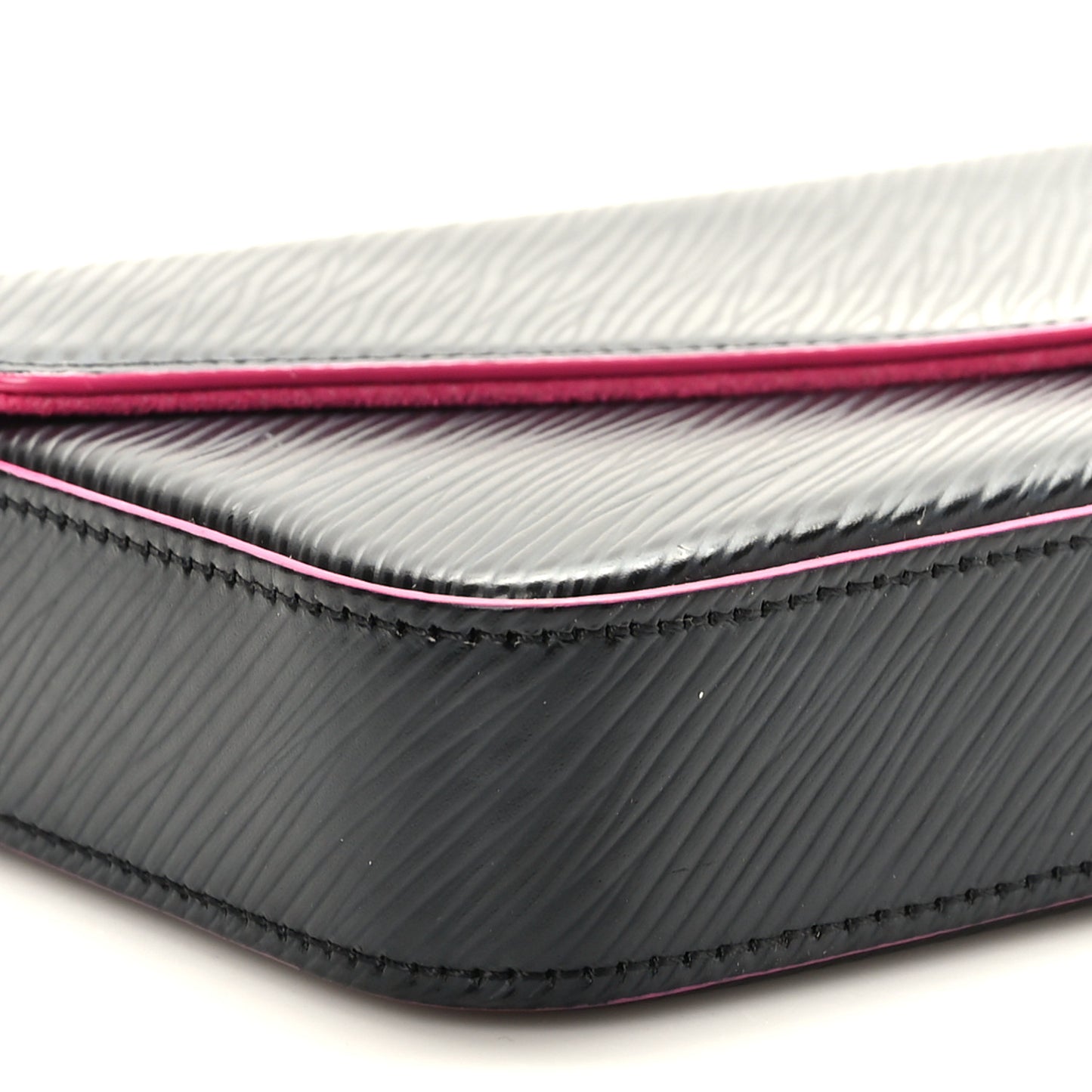 Epi Pochette Felicie Black Hot Pink