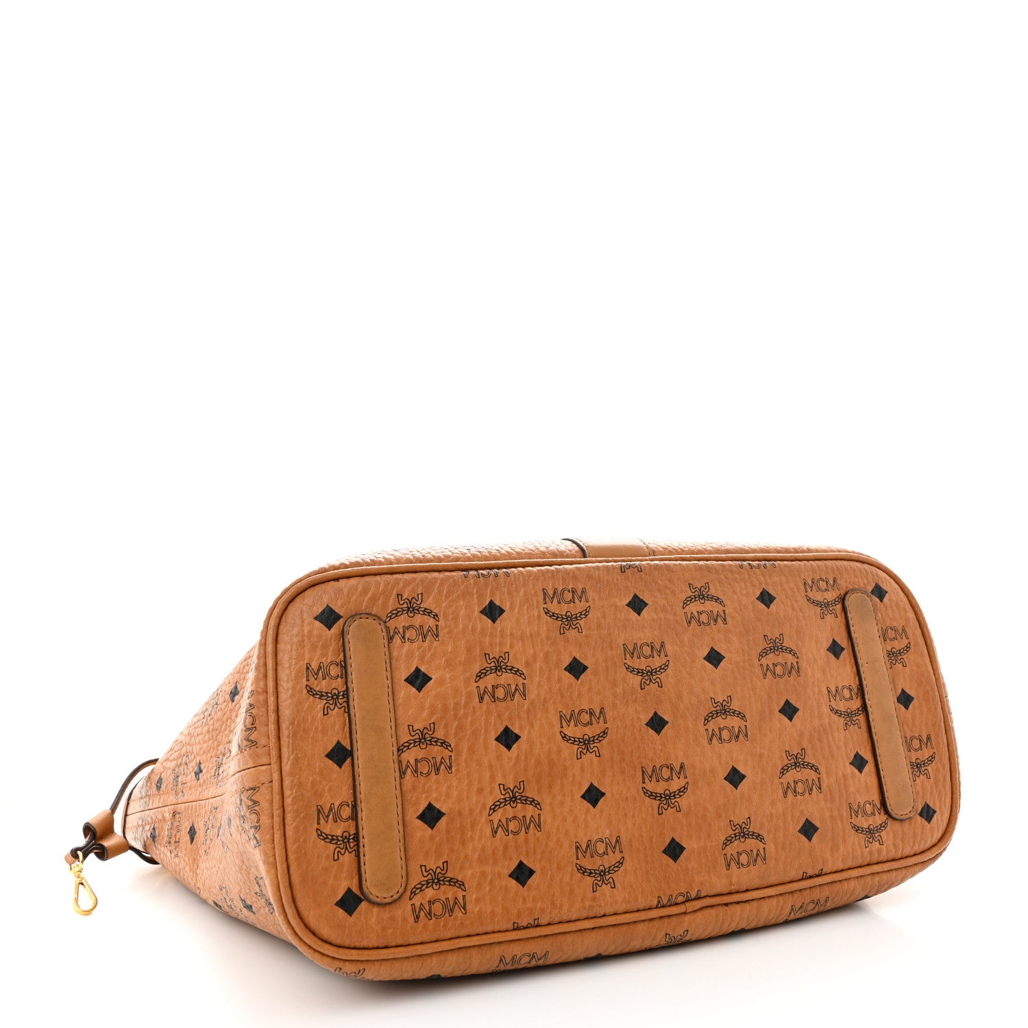 MCM Visetos Medium Liz Reversible Shopper Tote Cognac 5 of 14