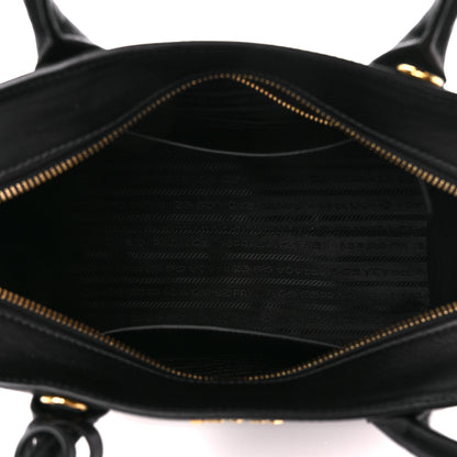 Prada Saffiano City Calfskin Medium Esplanade Tote Mercurio Black 5 of 11