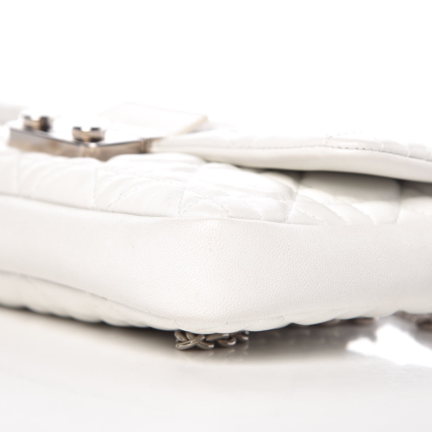 Christian Dior Lambskin Cannage New Lock Pouch White 11 of 11