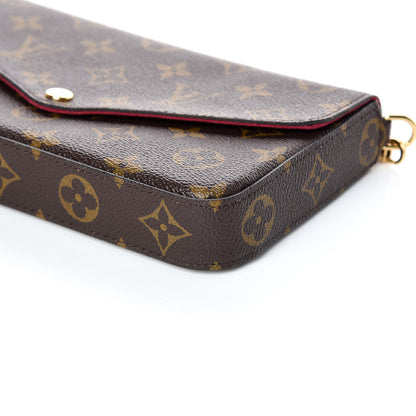 Louis Vuitton Monogram Pochette Felicie Chain Wallet Fuchsia 7 of 12