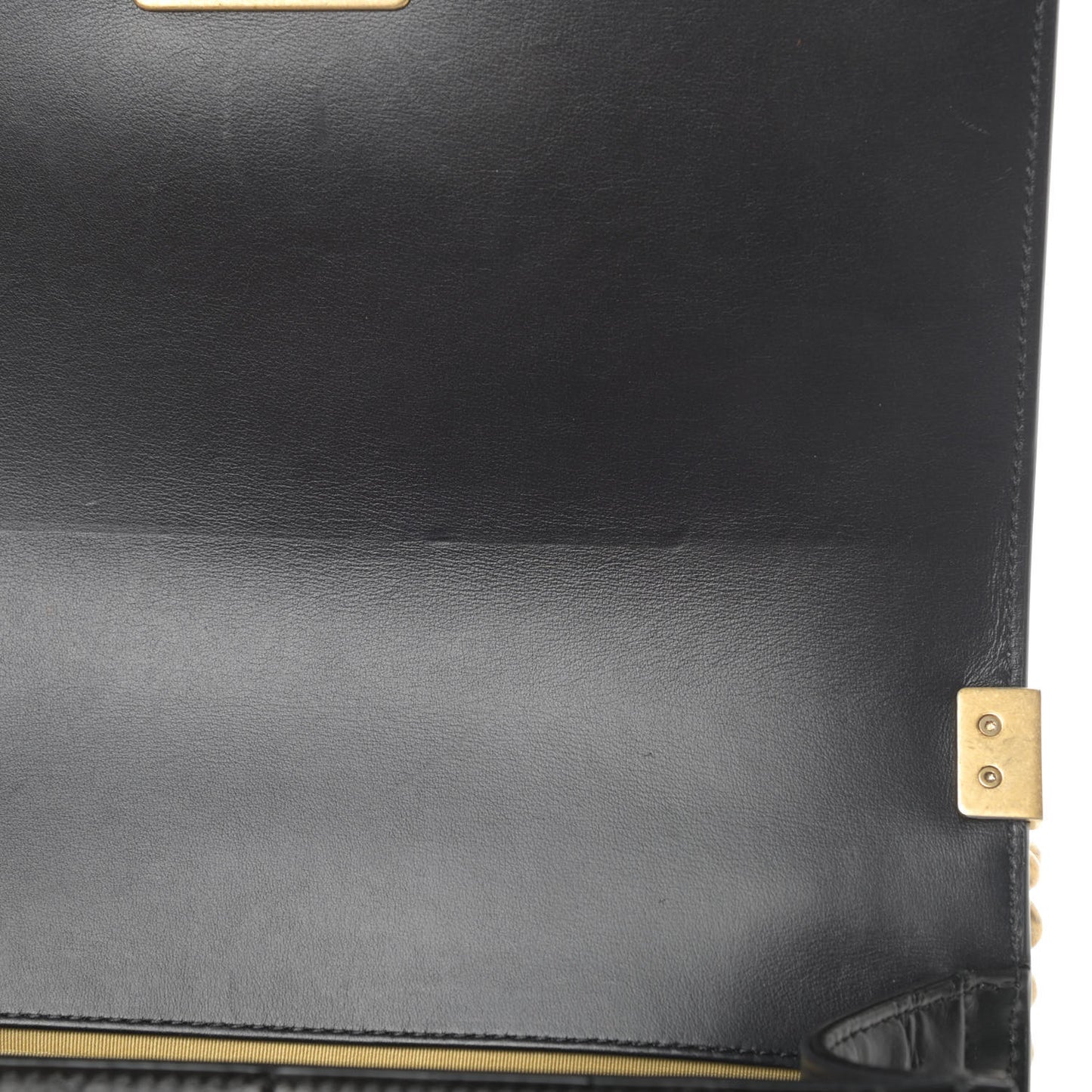 Calfskin Crocodile Embossed Graffiti Cocodile Medium Boy Flap Black