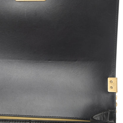 Chanel Calfskin Crocodile Embossed Graffiti Cocodile Medium Boy Flap Black 8 of 13
