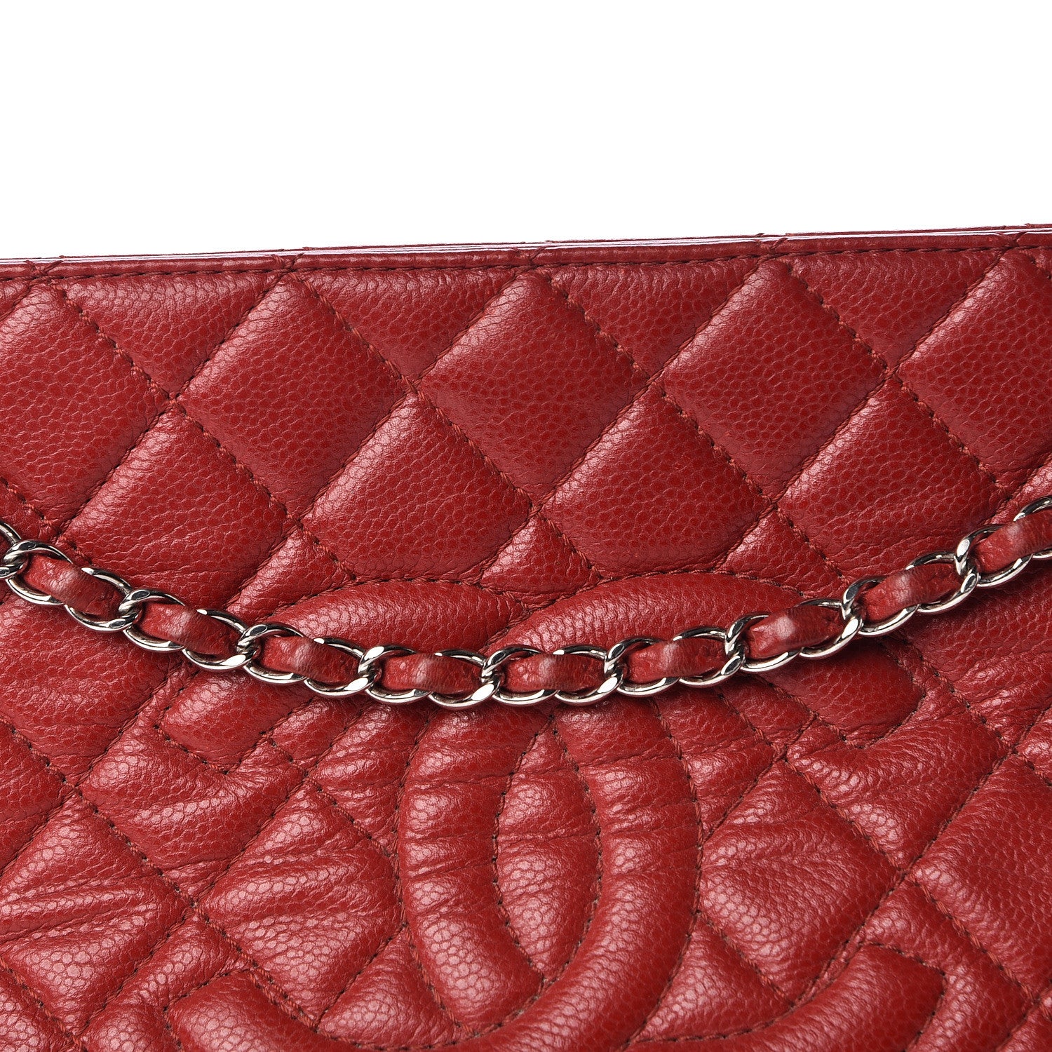 Chanel Caviar Quilted Timeless CC Shopping Tote Red 8 of 16