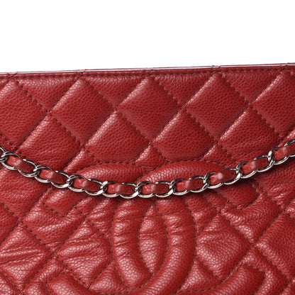 Chanel Caviar Quilted Timeless CC Shopping Tote Red 8 of 16