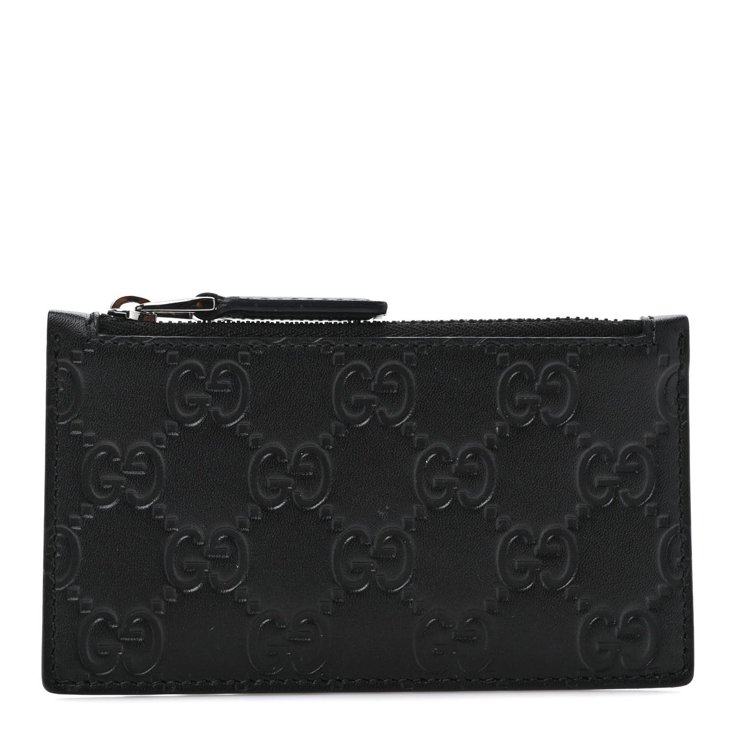 Guccissima Signature Coin Case Card Holder Black
