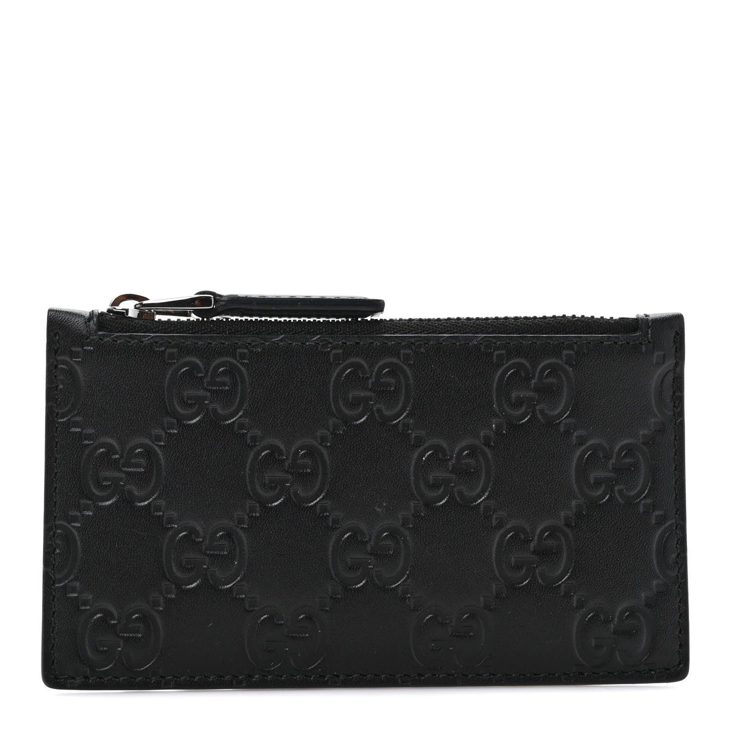 Gucci Guccissima Signature Coin Case Card Holder Black 1 of 5
