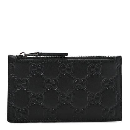 Gucci Guccissima Signature Coin Case Card Holder Black 1 of 5