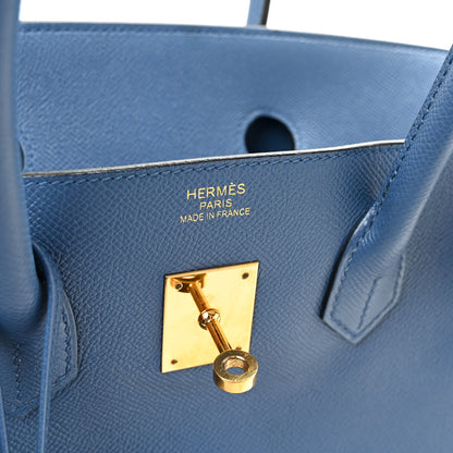 Hermes Epsom Birkin 35 Bleu Agate 6 of 10