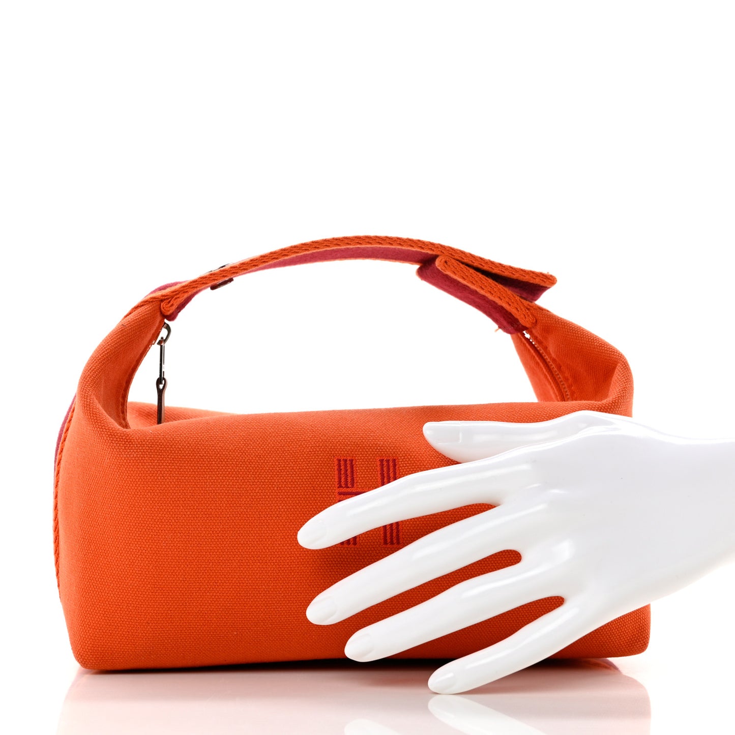 Canvas Small Bride-A-Brac Pouch Orange Burgundy