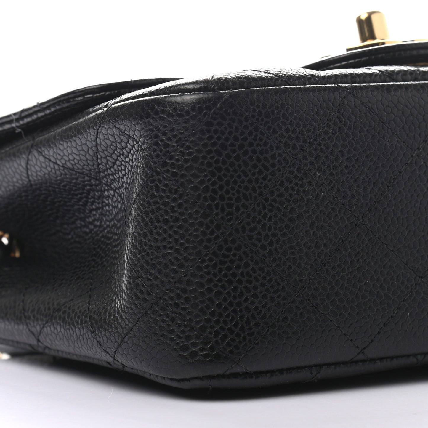 Caviar Quilted Mini Square Flap Black