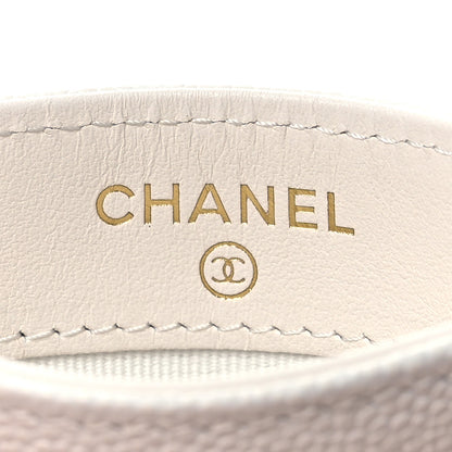 Chanel Caviar Quilted Card Holder White 8 of 11