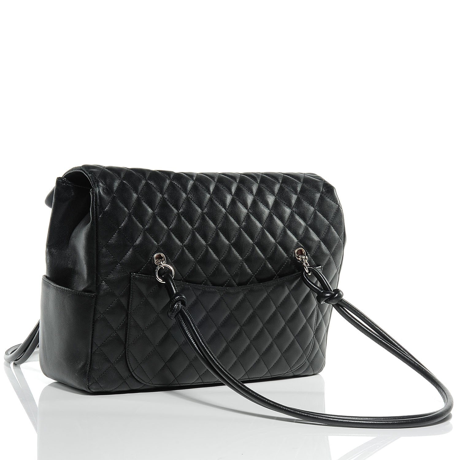 Chanel Calfskin Quilted Large Cambon Flap Black 3 of 7