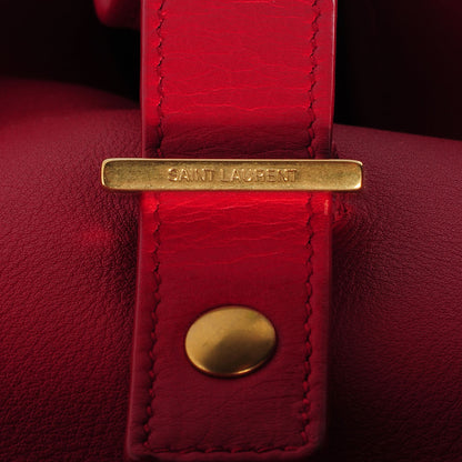 Saint Laurent Calfskin Medium Classic Y Cabas Red 8 of 9