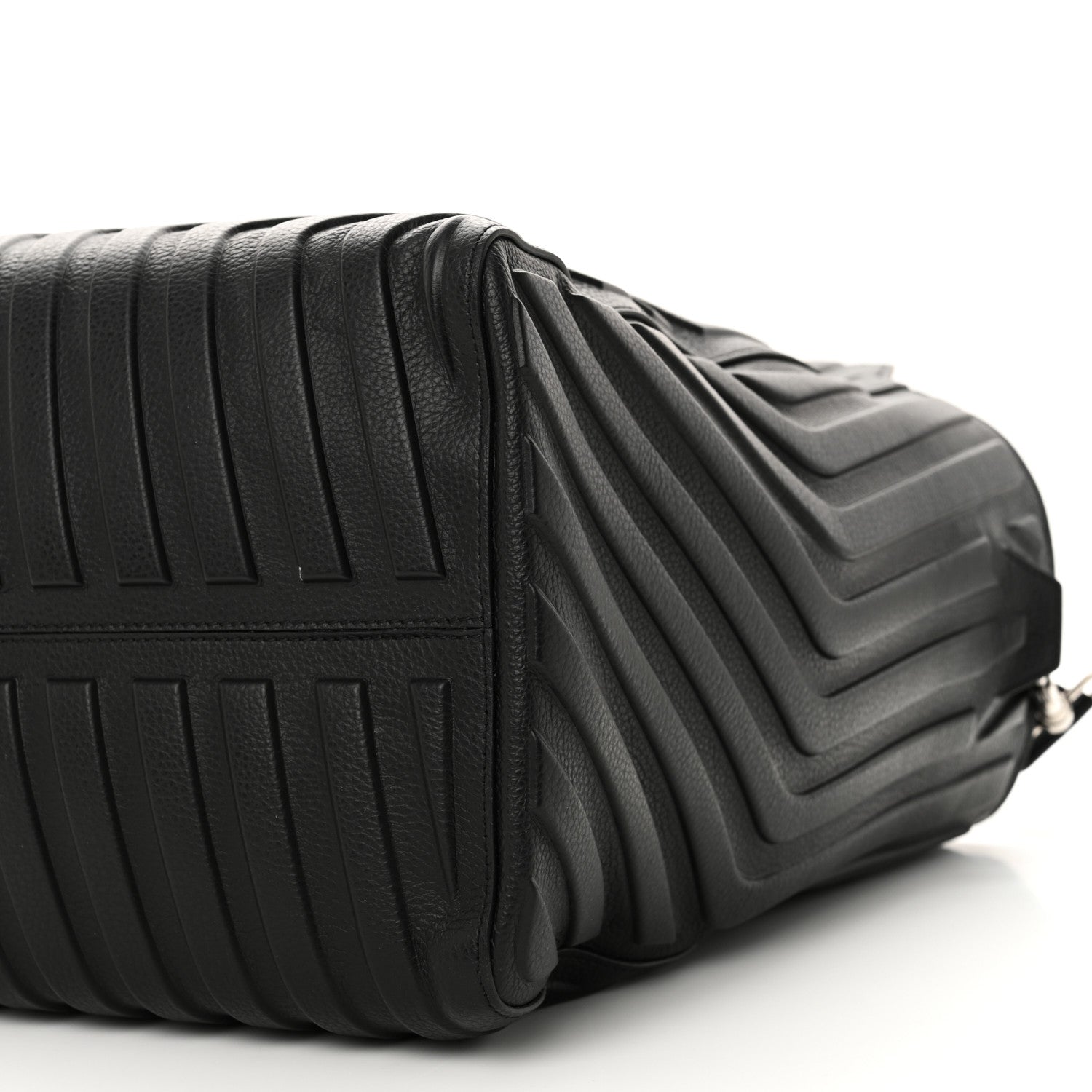 Balenciaga Grained Calfskin Embossed Car East West Tote Black 10 of 10