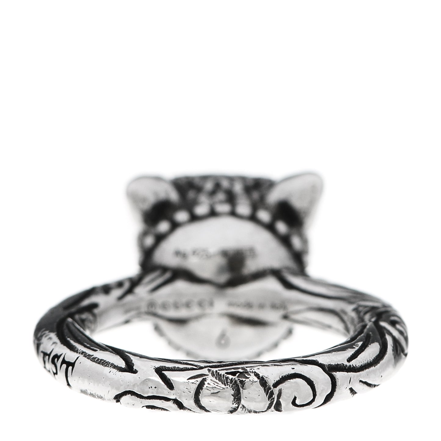 Sterling Silver Anger Forest Wolf Head Ring 46 3.75
