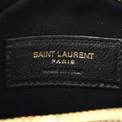 Saint Laurent Calfskin Matelasse Chevron Quilted Baby Round Vinyle Belt Bag Black 6 of 10