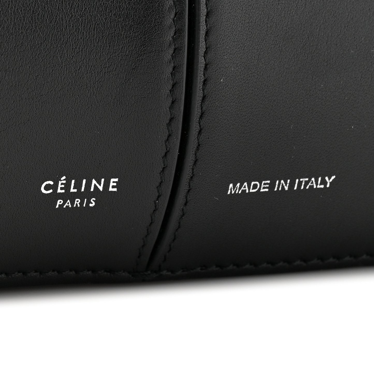 Supple Natural Calfskin Medium Tri-Fold Bag Black